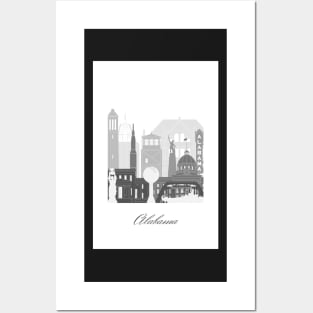 Alabama, United States, map skyline - 05 style Posters and Art